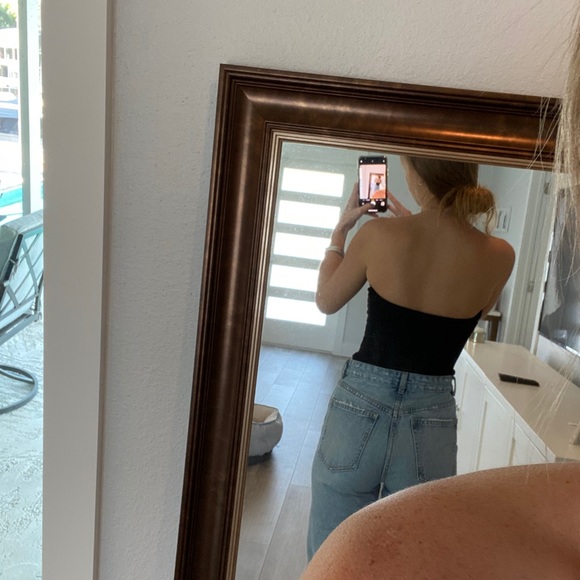 Strapless ribbed bodysuit - Picture 2 of 2